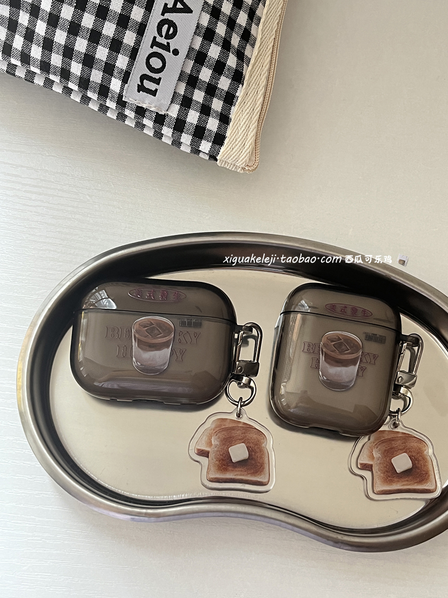 美式发生,复古风airpods3代保护套1/2/4/5适用苹果耳机保护壳pro二代三四五硅胶半透明软小众高级感简约ins - 图3