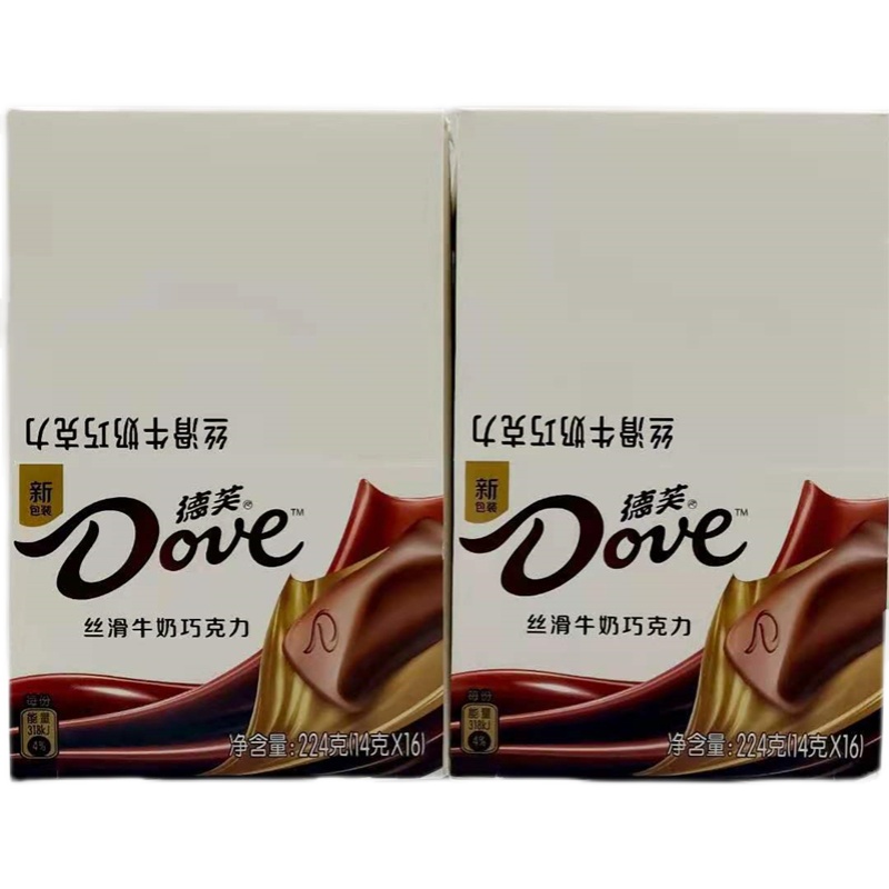 德芙丝滑牛奶巧克力 224g发2盒包邮 Dove 新包装 忠 - 图3