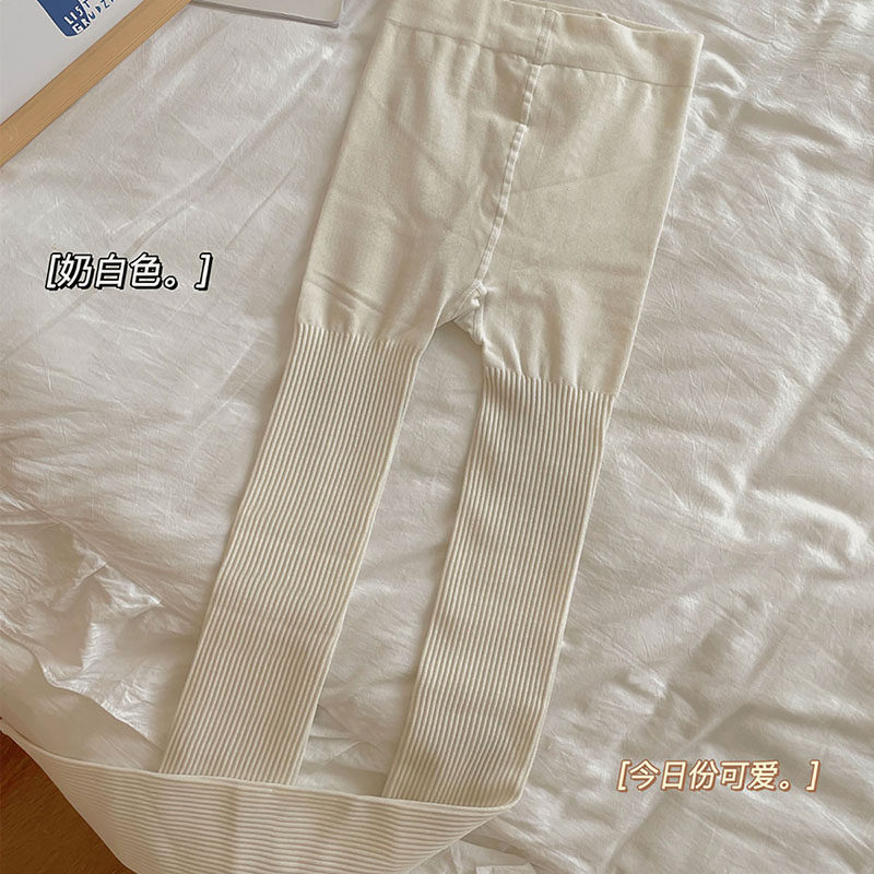 日韩系复古少女洛丽塔奶白燕麦色罗马纹棉质粗条纹打底连裤袜美腿,淘宝优惠券,粉丝福利购,淘宝优惠卷