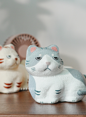 日本进口龙虎作绢布boss猫家居装饰创意车载办公室招财摆件礼物