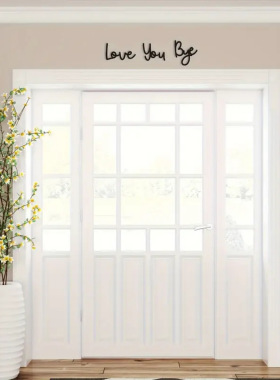 再见爱你木质墙饰背景墙装饰摆件