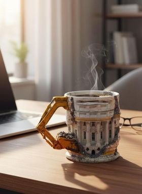 拆卸建筑马克杯3D立体摆件