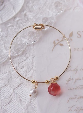 手镯水蜜桃甜美清新ins少女心