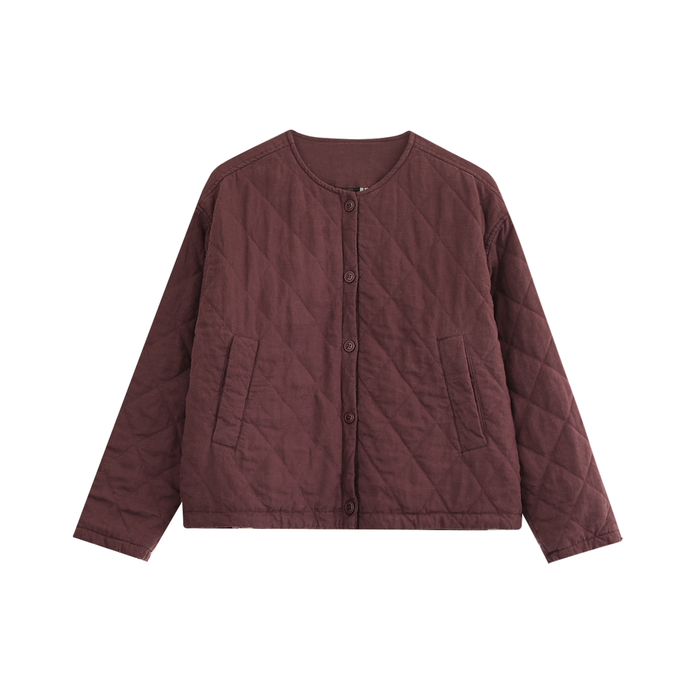 咖咪羽棉服女冬装新款棉衣文艺休闲独特女士好看复古女款麻外套厚