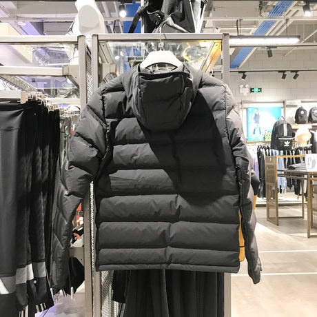 Adidas jacket men's 2021 winter new sports outdoor windproof warm short  hooded down jacket BQ2001