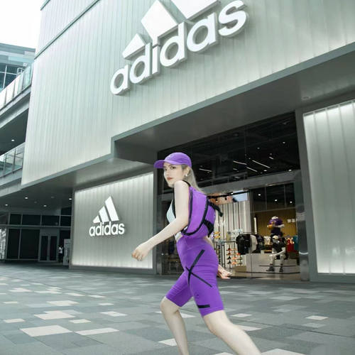 现货 adidas stella 速干骑行健身紧身运动裤打底裤五分裤中裤 - 图1