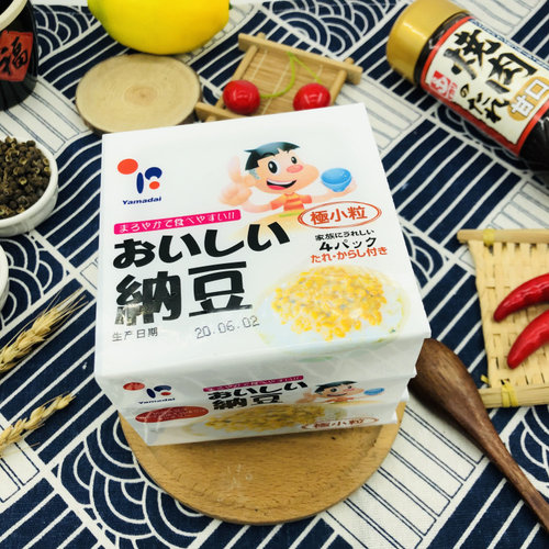 日本原装进口即食纳豆4盒/组183g北海道拉丝发酵小粒纳豆包邮 - 图0