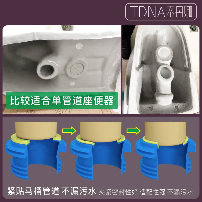 新品一体式法兰马桶密封圈坐便器法兰加厚防臭下水口底部座圈橡胶