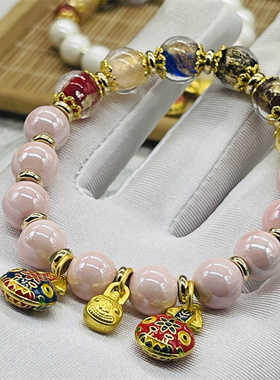 五色吞金兽保真多宝手链香灰琉璃