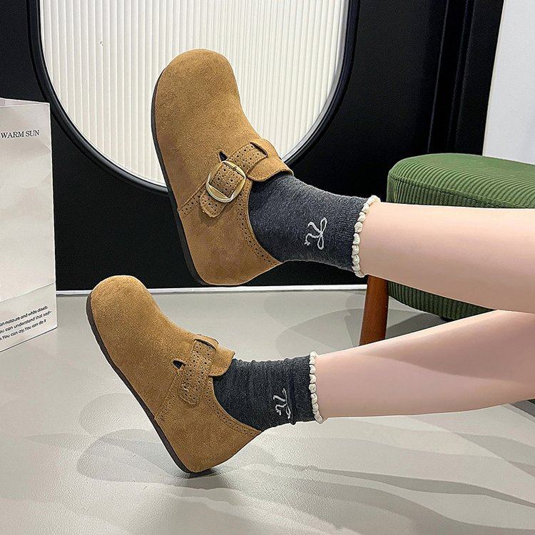 厚底百搭勃肯鞋女2026新款春秋季内增高乐福豆豆鞋增高防滑单鞋子,淘宝优惠券,粉丝福利购,淘宝优惠卷