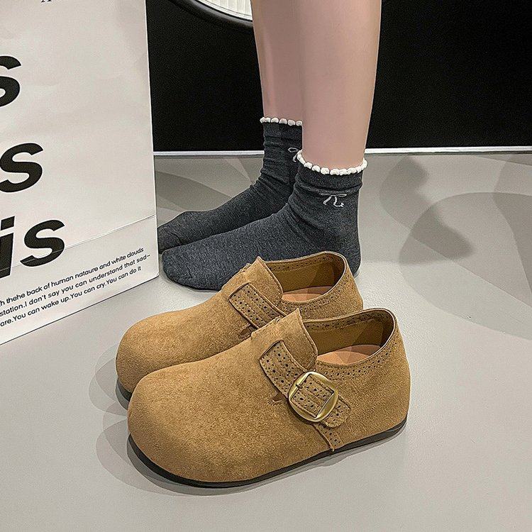 厚底百搭勃肯鞋女2026新款春秋季内增高乐福豆豆鞋增高防滑单鞋子,淘宝优惠券,粉丝福利购,淘宝优惠卷