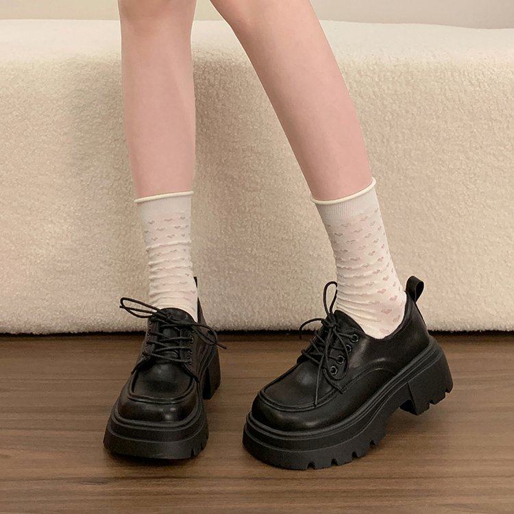 时尚黑色系带乐福鞋女英伦风复古小皮鞋2026春季新款百搭玛丽珍鞋,淘宝优惠券,粉丝福利购,淘宝优惠卷