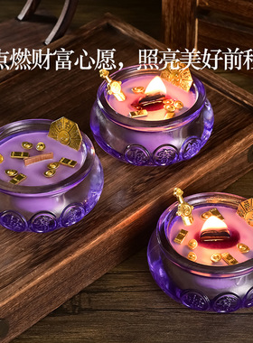 紫气东来聚宝盆香薰蜡烛新年礼物