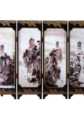 漆器黄鹤楼武汉特色送客户摆件