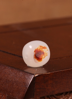 10mm老型珠正宗红皮新疆和田玉籽料单珠散珠多宝手串手链配珠珠子