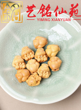檀木雕刻布偶熊diy配件艺铭仙苑