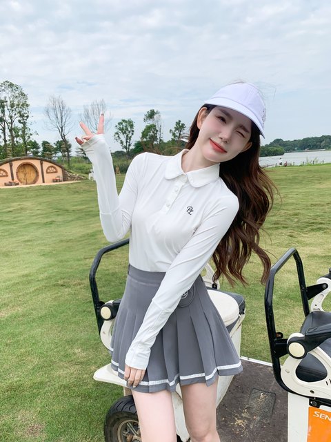 Golf clothing women's Korean style golf long-sleeved women's golf skirt suit tennis wear slimming stretch golf