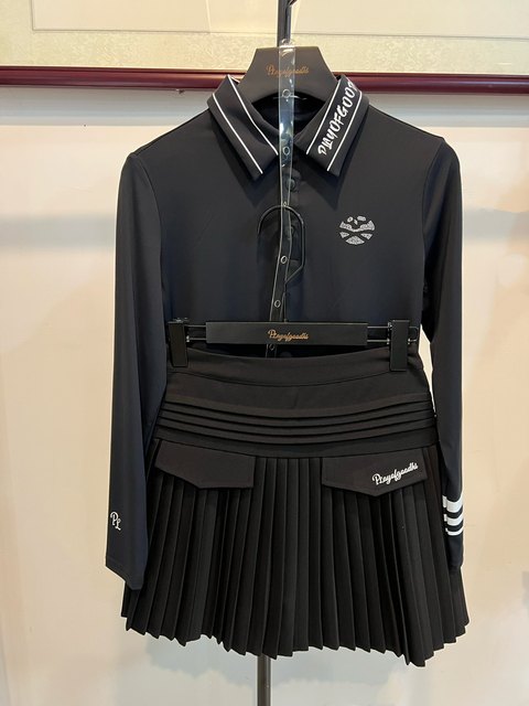 Golf clothing women's spring and autumn golf long-sleeved Korean style slim stretch golf suit women's golf skirt