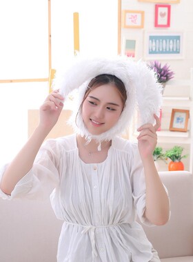 兔子少女心风头套帽林小宅同款
