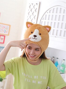 [包邮]柯基帽子亲子表演头饰头套