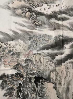 热卖客厅一枫斋纯手绘精品国画山水画仿陆俨少笔意作品1-26号惊爆