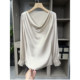 Beautiful~Yuandan! One-line collar silk low-neck shirt for women