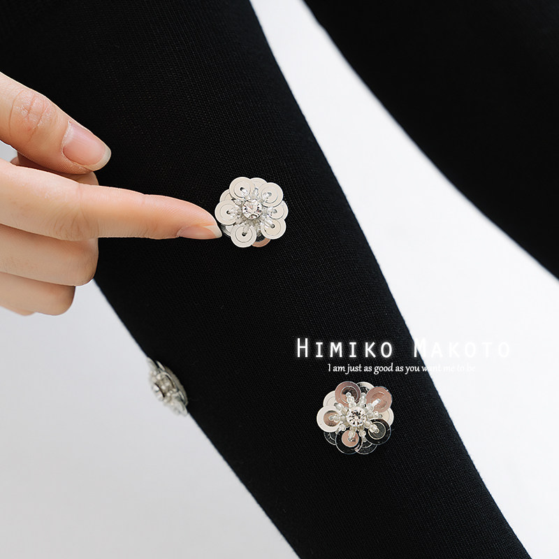 ins风大蝴蝶结纯棉小腿袜小花亮片及膝袜韩版高筒袜子女JK洛丽塔,淘宝优惠券,粉丝福利购,淘宝优惠卷