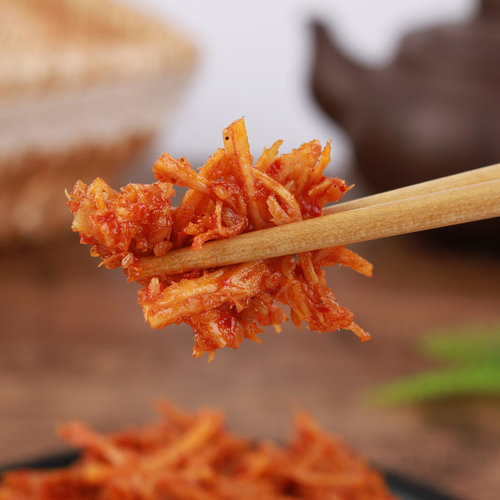 东北板筋丝牛板筋网红食品袋装美食延吉特色甜辣口200克牛板筋 - 图1