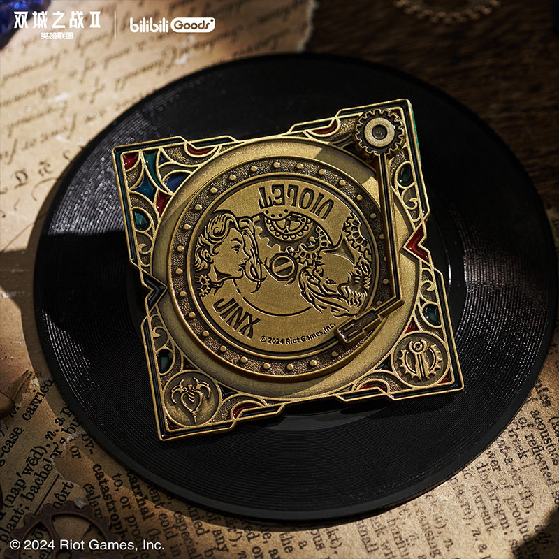 英雄联盟英雄联盟LOL bilibili Goods联名款双城之战可旋转唱片纪念徽章