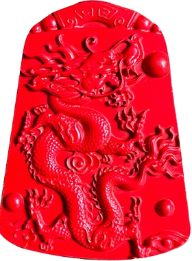 帝王红真品朱砂龙腾四海吊坠 男女龙年飞龙无事牌挂件昌盛龙抬头