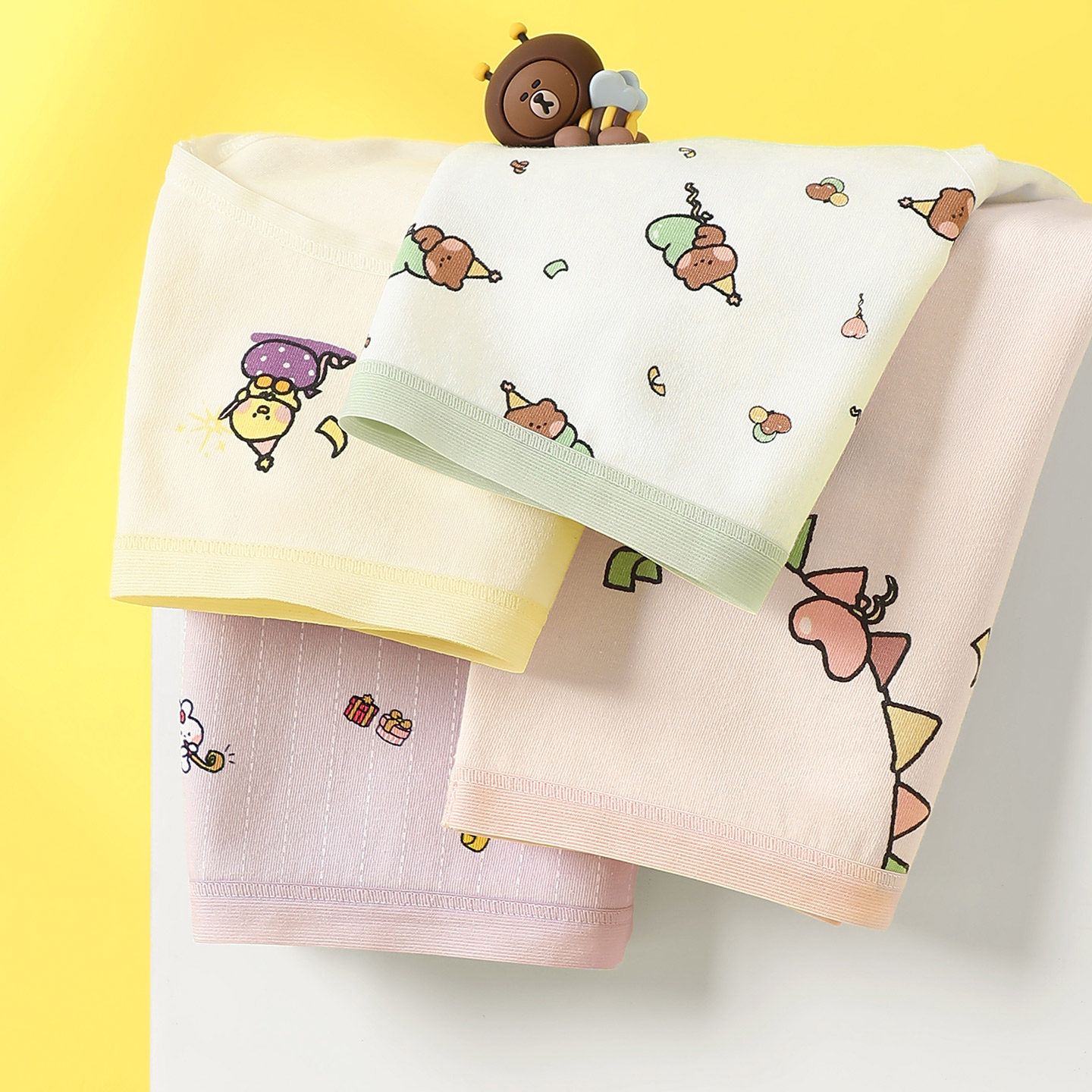 芬腾可安布朗熊联名纯棉少女内裤10A抑菌卡通可爱三角短裤女士,淘宝优惠券,粉丝福利购,淘宝优惠卷