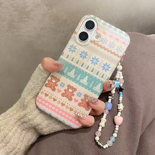 新款创意iphone15promax手机壳14可爱卡通适用苹果13小熊15防摔16 - 图0