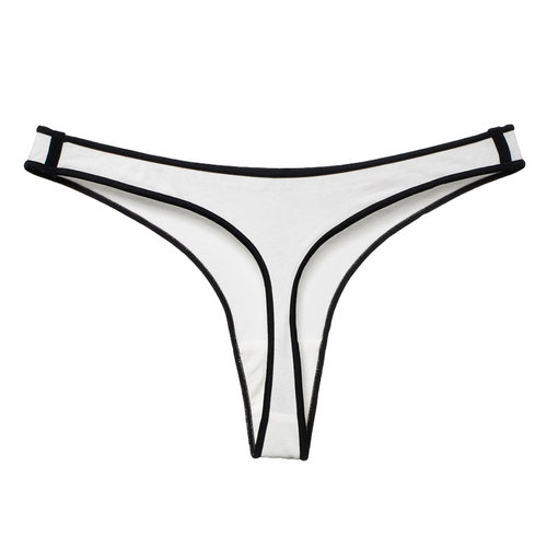 欧美性感运动内裤女大码丁字裤女胖mm纯棉加肥加大健身隐形t字裤 - 图3