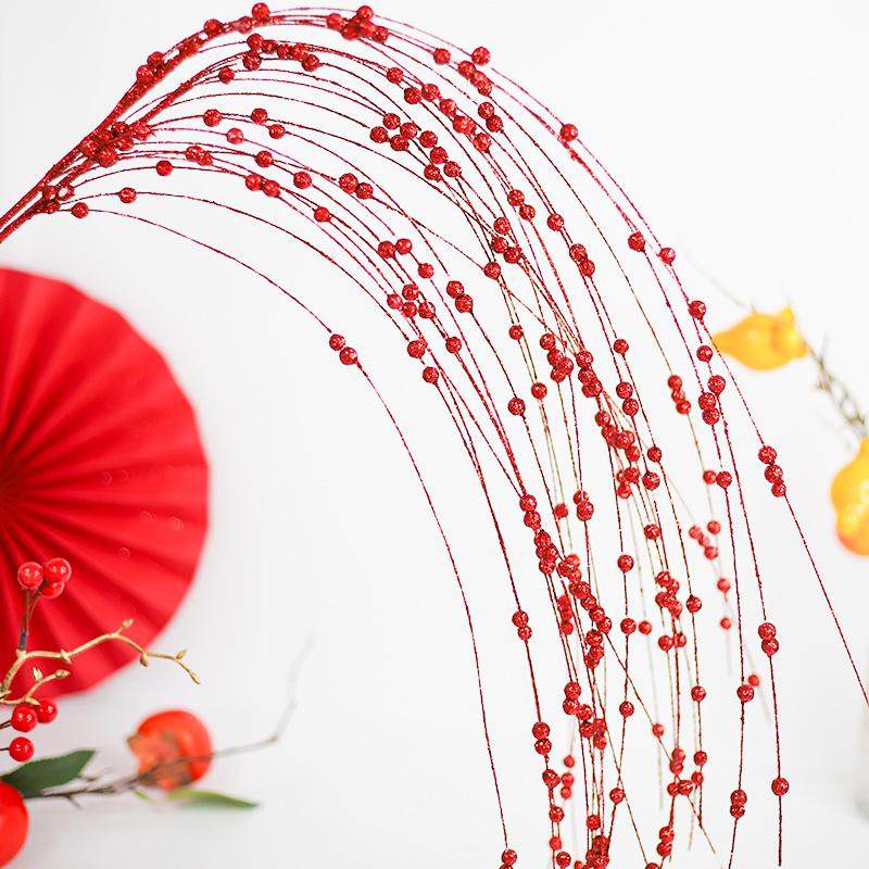 悦木 金粉垂柳闪粉仿真柳枝条圣诞装饰亮片插枝新年年宵花插花,淘宝优惠券,粉丝福利购,淘宝优惠卷