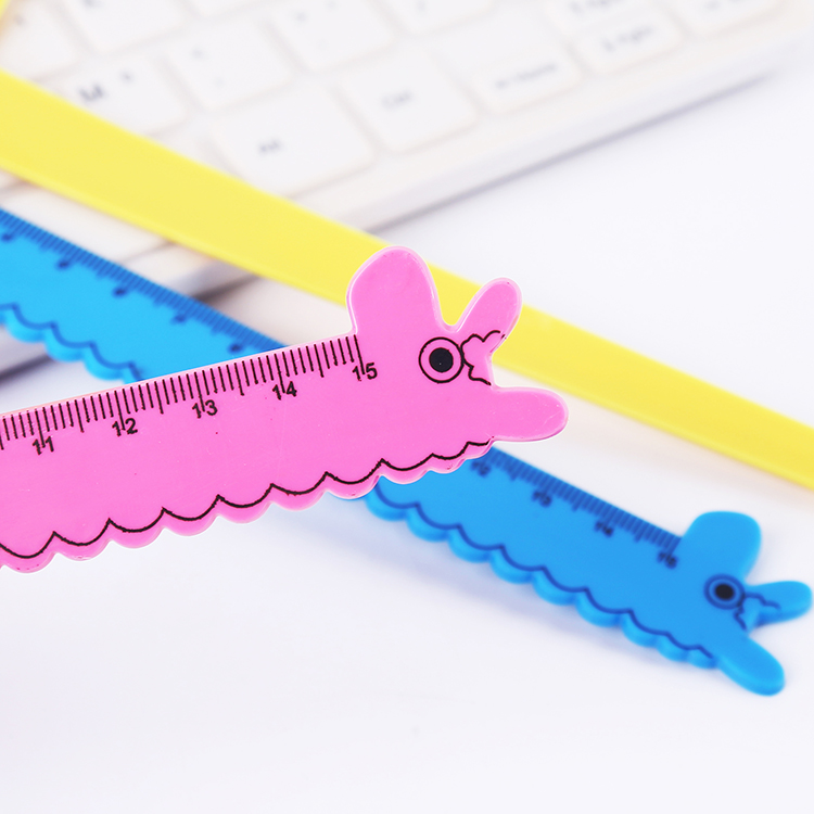 儿童创意文具尺子中小学生测量工具实用奖品礼品礼物15cm动物直尺