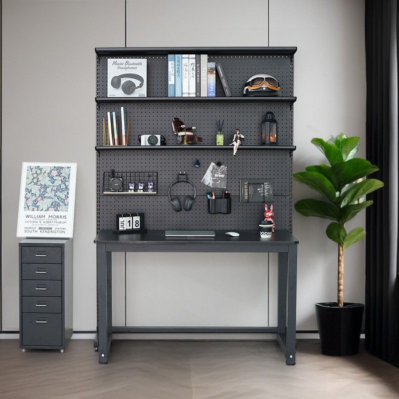 Perforated board vertical storage rack storage rack