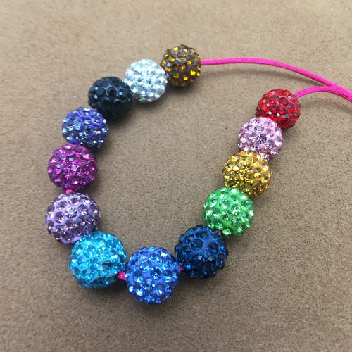 Аксессуары, глина, бусины, аксессуар, инкрустировано бриллиантами, 10мм