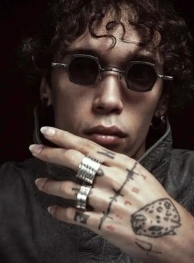 磁吸挂架新品纯钛多边形太阳眼镜男女光学近视眼镜框潮牌夹片眼镜