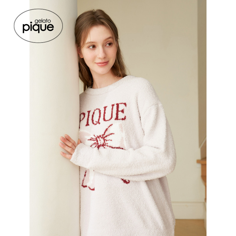 gelato pique秋冬女本命年红睡衣套装蝴蝶结PWNT245353,淘宝优惠券,粉丝福利购,淘宝优惠卷