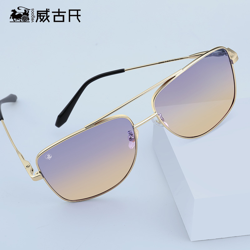 威古氏墨镜女2023新款防紫外线圆脸大框ins网红眼镜太阳镜韩版潮