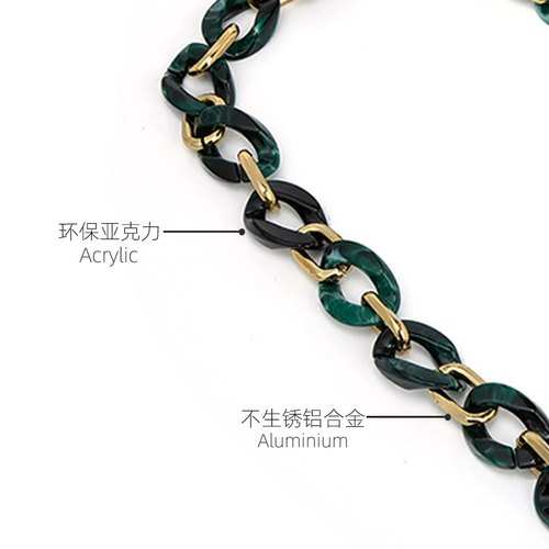 Ретро цепь, аксессуары, сумка через плечо, акриловая портативная сумка подмышку