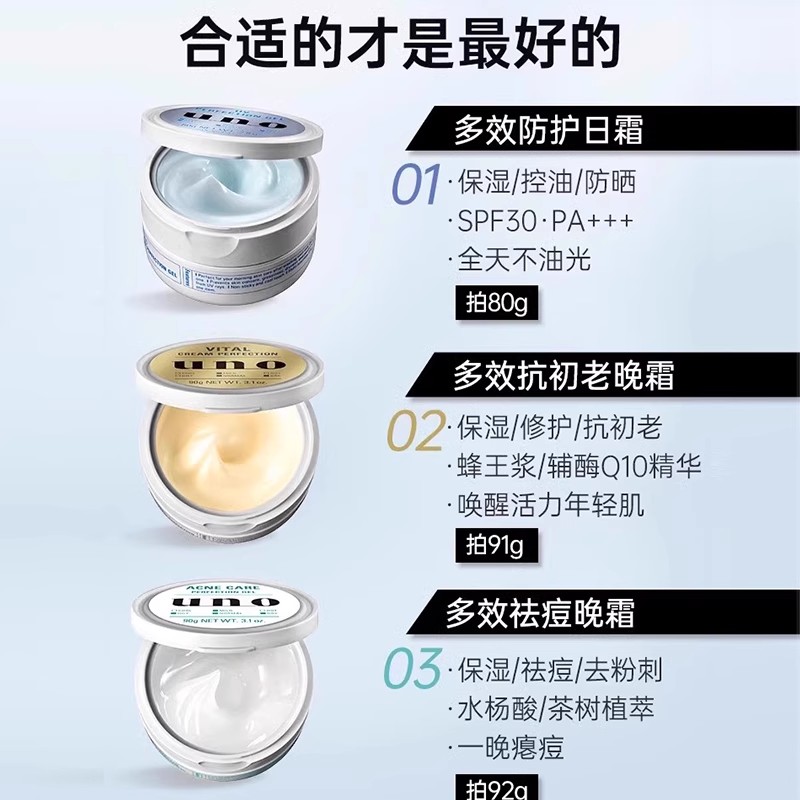 资生堂UNO男士面霜滋润补水防晒脸部擦脸精华夏季护肤品吾诺官方 - 图2