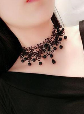 锁骨链韩版蕾丝项链女脖子饰品