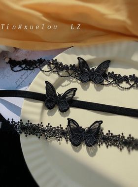蝴蝴蝶结蕾丝蝴蝶女项链亏本让利