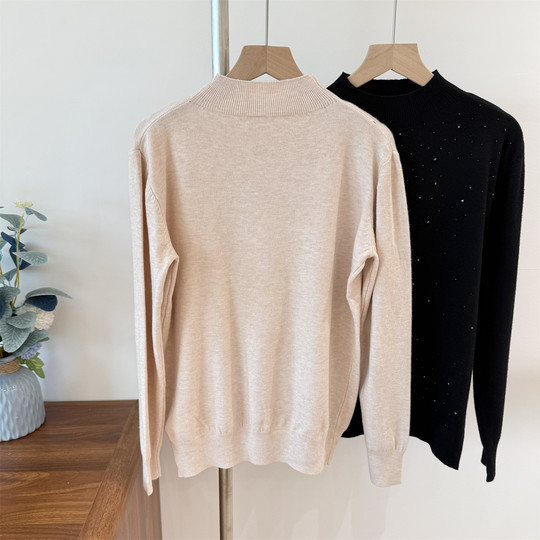 洋气妈妈装毛衣上衣2025秋冬新款打底衫中老年女装宽松长袖针织衫