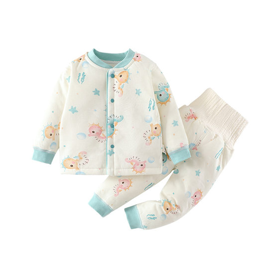 30% off brand clearance and withdrawal of infants and young children's spring, autumn and winter warm and thickened split quilted clothes, cotton coats and trousers