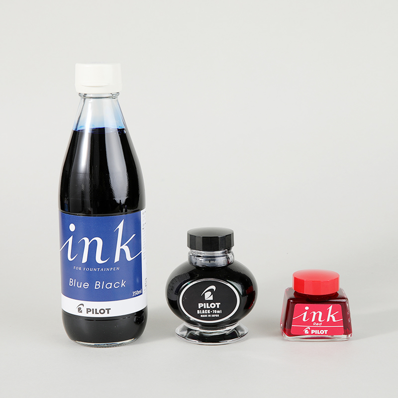 日本pilot百乐 INK-30|70|350ml非碳素钢笔墨水彩色蓝黑红大小瓶 - 图2