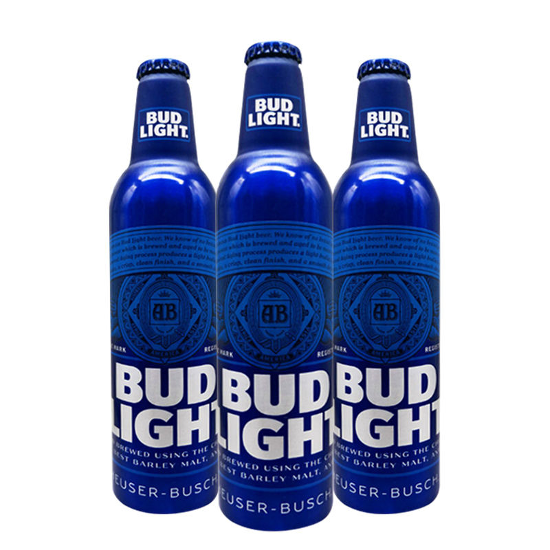 美国进口百威啤酒Budweiser蓝铝瓶拉格黄啤473ml*24瓶整箱清仓 - 图1