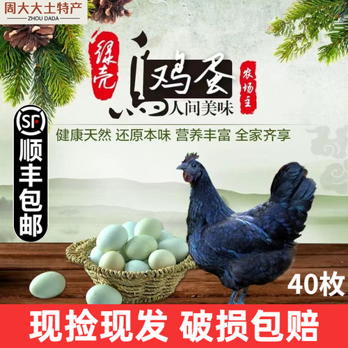 绿壳农家散养土鸡蛋乌鸡蛋新鲜正宗天然顺丰包邮 - 图0