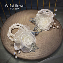 Small Clear Bride Wrist Flowers Bridesmaid Sisters Handflowers Wedding Wedding Senior Senssian Banquet Business Events Party